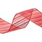 LaRibbons 2 1/2" Wired Ribbon Red Stripe on Red Sheer, 10 Yard Roll